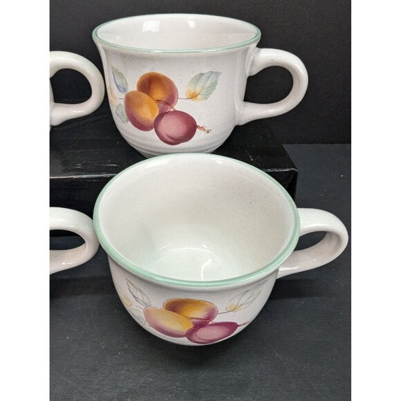 International Tableworks Sweet Bounty 043 Stoneware Coffee/Tea Cup Set of 4 - Picture 3 of 8